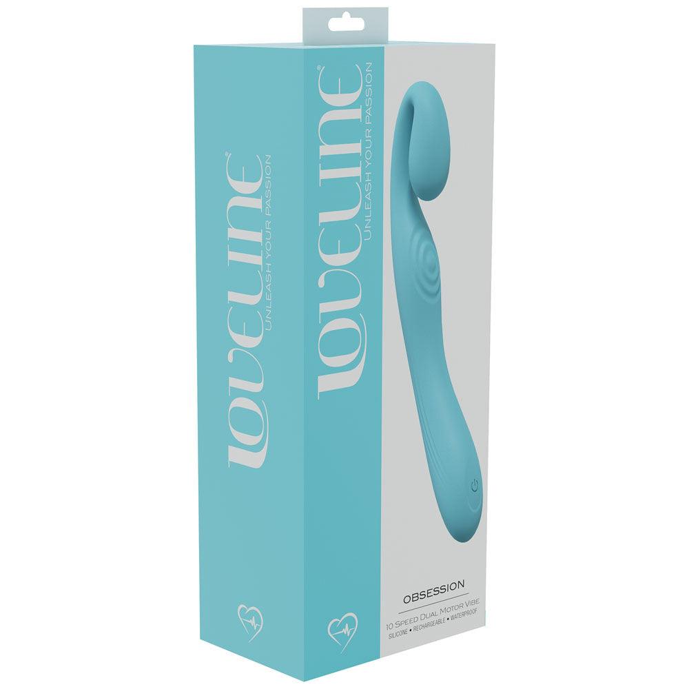 LOVELINE Obsession - Blue - Blue 18.4 cm USB Rechargeable Vibrator - LOVU011BLU