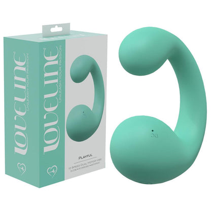 LOVELINE Playful - Green - Green 8.5 cm Dual Vibrator - LOVU013GRN