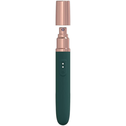 LOVELINE The Traveler - Green - Green 17.6 cm USB Rechargeable Vibrator with Lube Applicator - LOVU015GRN