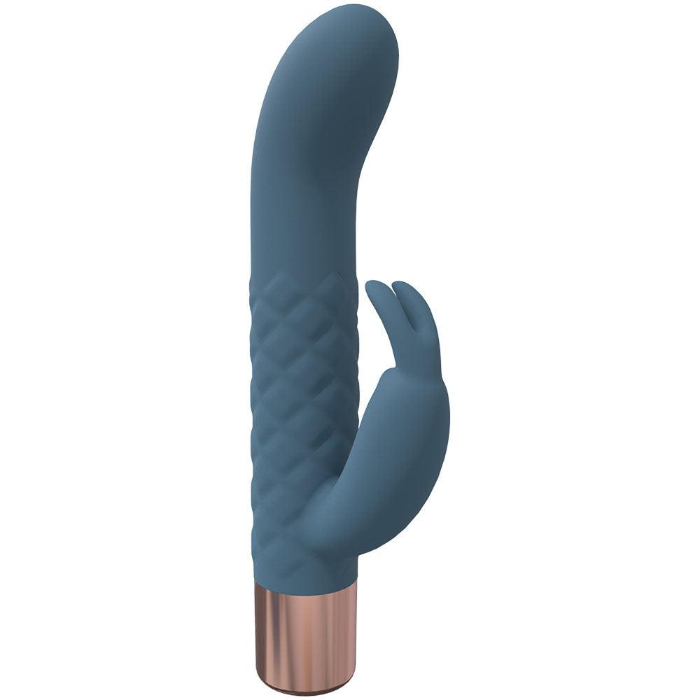 LOVELINE Devotion - Blue - Blue 14.2 cm USB Rechargeable Rabbit Vibrator - LOVU019BLU