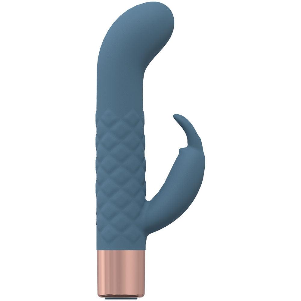 LOVELINE Devotion - Blue - Blue 14.2 cm USB Rechargeable Rabbit Vibrator - LOVU019BLU