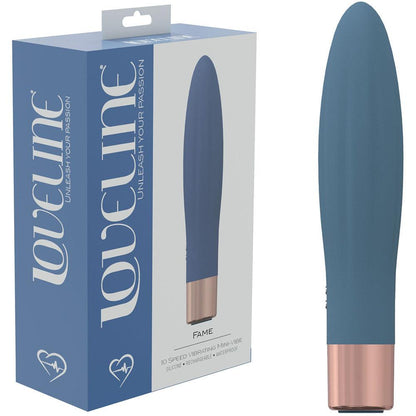 LOVELINE Fame - Blue - Blue 14.4 cm USB Rechargeable Vibrator - LOVU020BLU