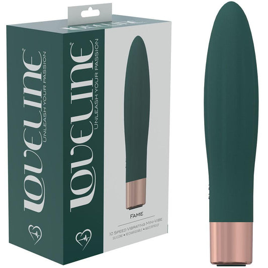 LOVELINE Fame - Green - Green 14.4 cm USB Rechargeable Vibrator - LOVU020GRN