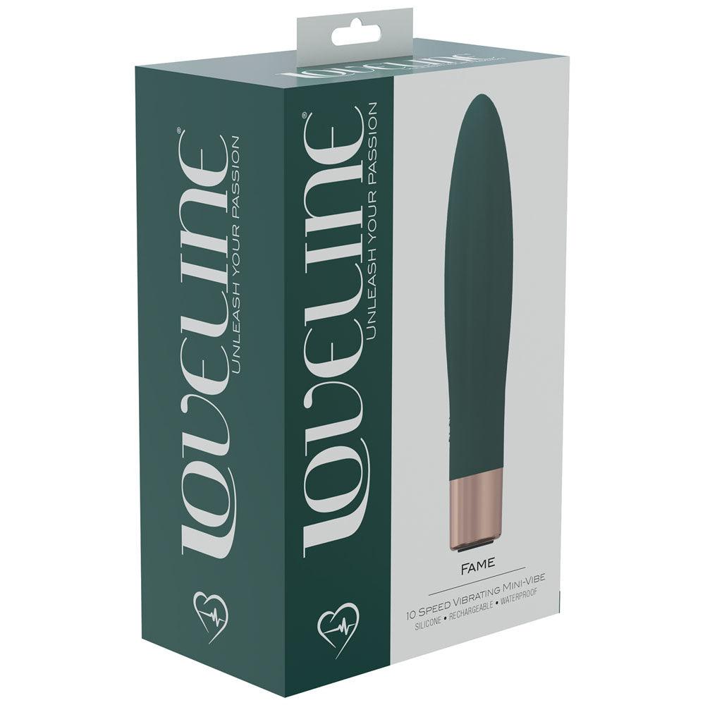 LOVELINE Fame - Green - Green 14.4 cm USB Rechargeable Vibrator - LOVU020GRN