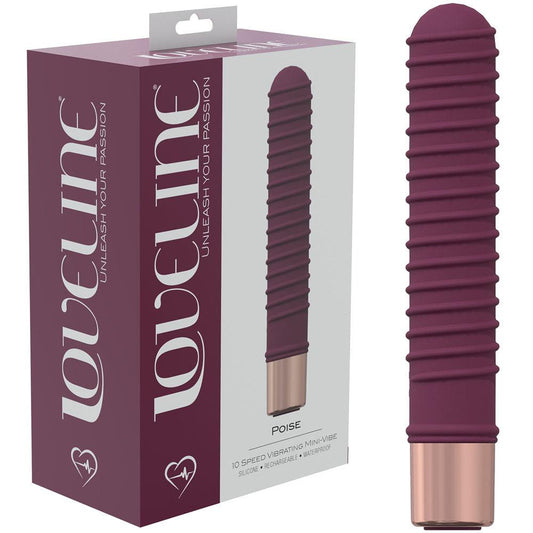 LOVELINE Poise - Burgundy - Burgundy 14.5 cm USB Rechargeable Vibrator - LOVU021BUR