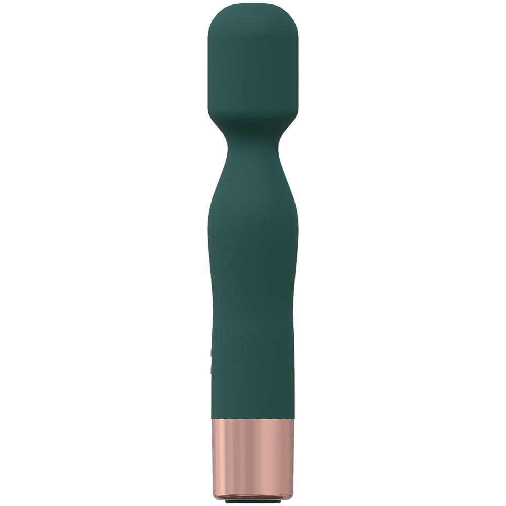 LOVELINE Glamour - Green - Green 14.4 cm USB Rechargeable Massage Wand - LOVU022GRN