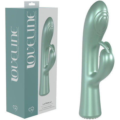 LOVELINE La Perla I - Green - Pearlescent Green 19.2 cm USB Rechargeable Rabbit Vibrator - LOVU023PGRN