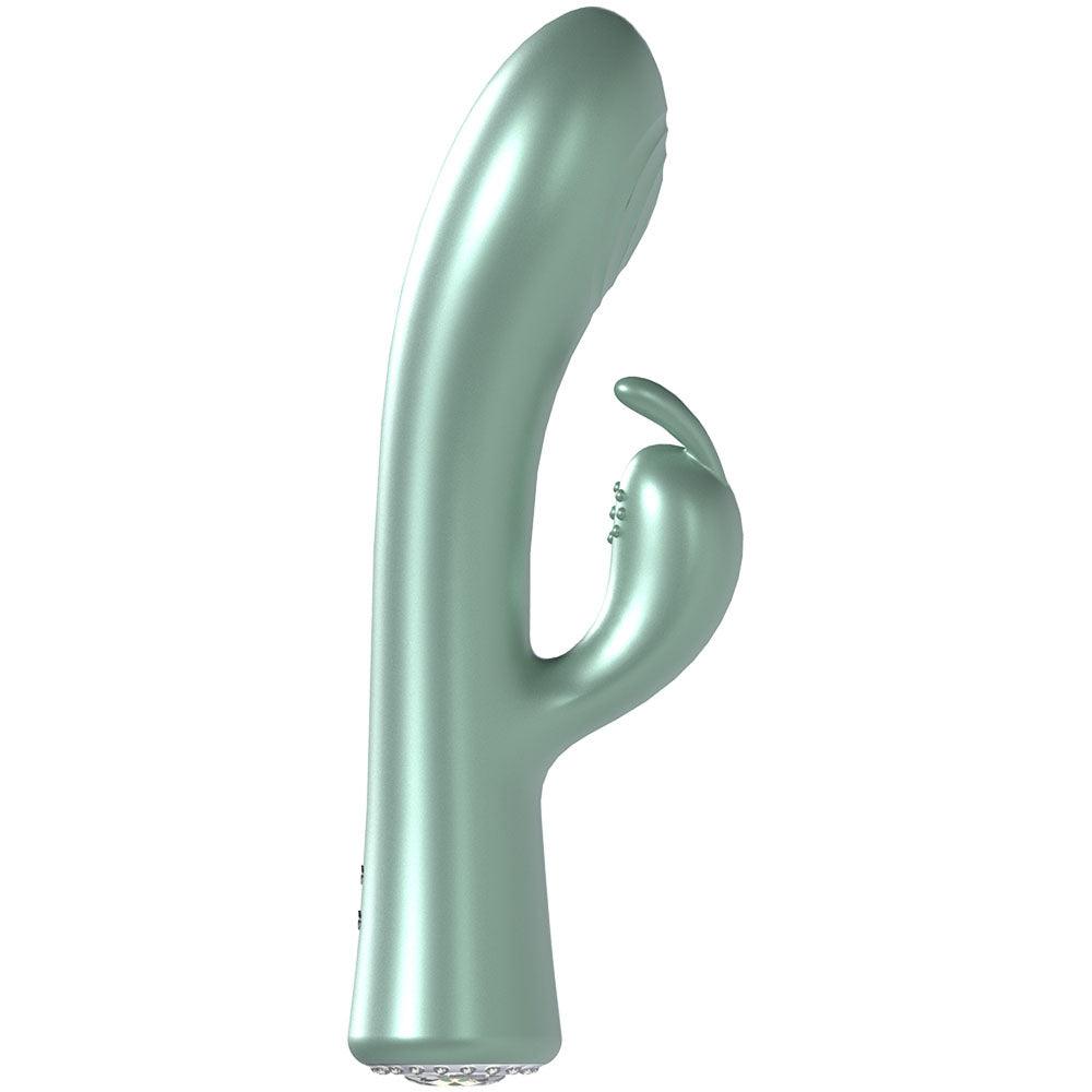 LOVELINE La Perla I - Green - Pearlescent Green 19.2 cm USB Rechargeable Rabbit Vibrator - LOVU023PGRN