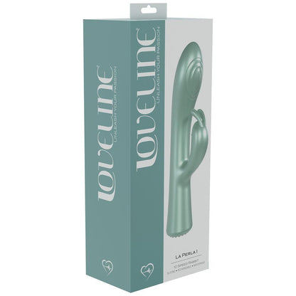 LOVELINE La Perla I - Green - Pearlescent Green 19.2 cm USB Rechargeable Rabbit Vibrator - LOVU023PGRN