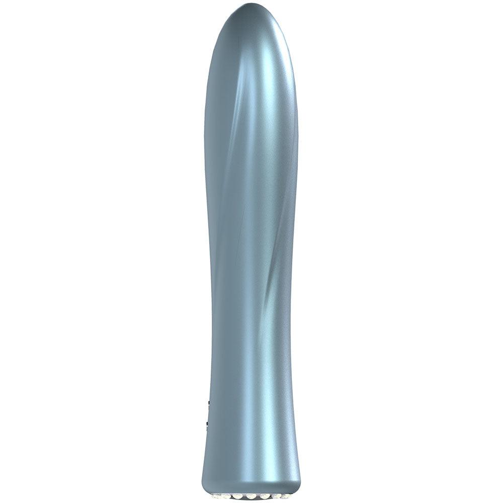 LOVELINE La Perla II - Blue - Pearlescent Blue 19.2 cm USB Rechargeable Vibrator - LOVU024PBLU