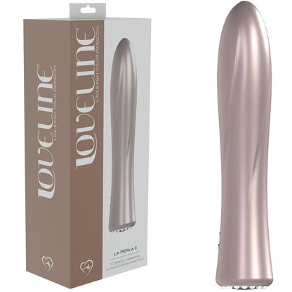 LOVELINE La Perla II - Pink - Pearlescent Pink 19.2 cm USB Rechargeable Vibrator - LOVU024PPINK