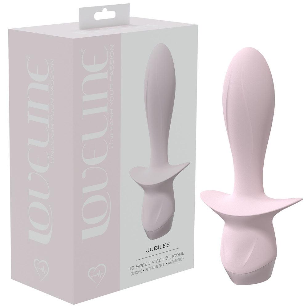 LOVELINE Jubilee - Pink 13.5 cm USB Rechargeable Vibrating Anal Plug - LOVU029PNK