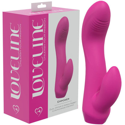 LOVELINE Empower - Pink 13.5 cm USB Rechargeable Rabbit Vibrator - LOVU032PNK