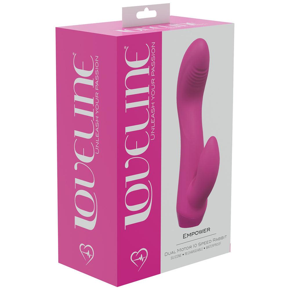 LOVELINE Empower - Pink 13.5 cm USB Rechargeable Rabbit Vibrator - LOVU032PNK