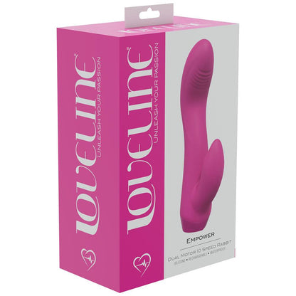 LOVELINE Empower - Pink 13.5 cm USB Rechargeable Rabbit Vibrator - LOVU032PNK