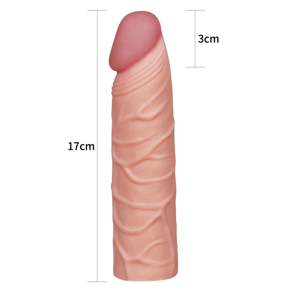 Pleasure X-Tender 1'' Sleeve - Flesh 2.5 cm (1'') Penis Extension Sleeve - LV1051F