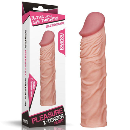 Pleasure X-Tender 2'' Sleeve - Flesh 5.1 cm (2'') Penis Extension Sleeve - LV1052F