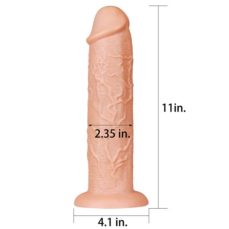 King Size 11'' Realistic Dildo - Flesh 28 cm Dong - LV111012