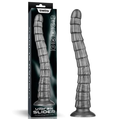 King Sized Vibrating Vibrax Slider - Grey 36.8 cm (14.5'') USB Rechargeable Vibrating Dildo - LV121201