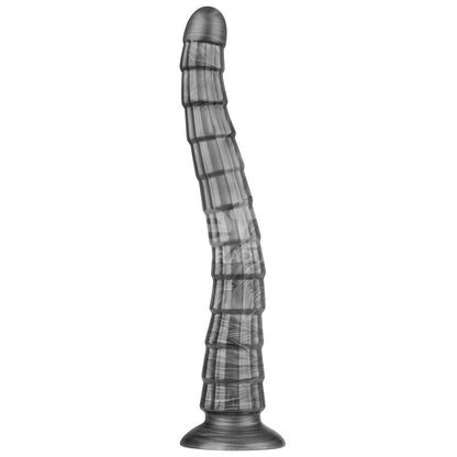 King Sized Vibrating Vibrax Slider - Grey 36.8 cm (14.5'') USB Rechargeable Vibrating Dildo - LV121201