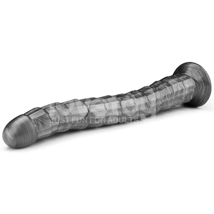 King Sized Vibrating Vibrax Slider - Grey 36.8 cm (14.5'') USB Rechargeable Vibrating Dildo - LV121201