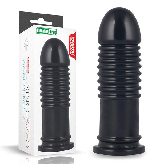 King Sized 8'' Anal Bumper - Black 22.5 cm Mega Butt Plug - LV2242