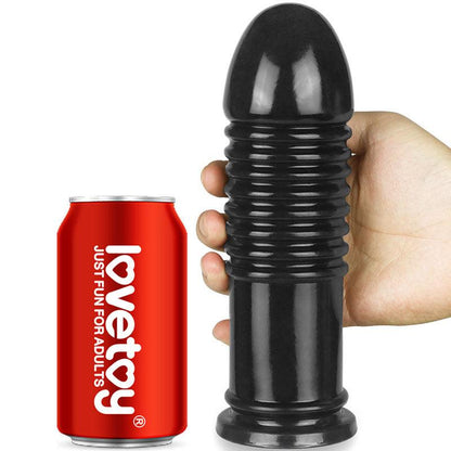 King Sized 8'' Anal Bumper - Black 22.5 cm Mega Butt Plug - LV2242