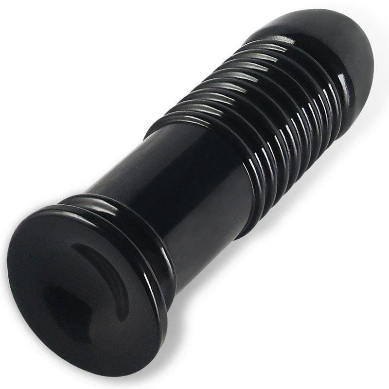 King Sized 8'' Anal Bumper - Black 22.5 cm Mega Butt Plug - LV2242