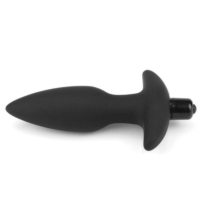 Anal Indulgence Collection Silicone Fantasy Anal Plug - Black 14.5 cm Vibrating Butt Plug - LV2604