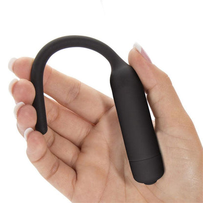 Ultimate Silicone Vibrating Urethral Dilator - Black Vibrating Urethral Sound - LV2610