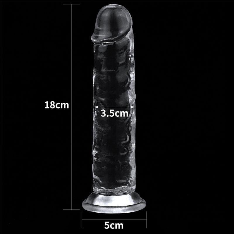 Flawless Clear Dildo 7'' - Clear 17.8 cm Dong - LV310015