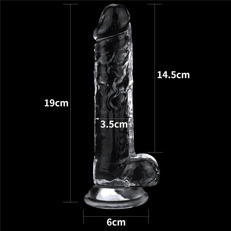 Flawless Clear Dildo 7.5'' - Clear 19 cm Dong - LV310016