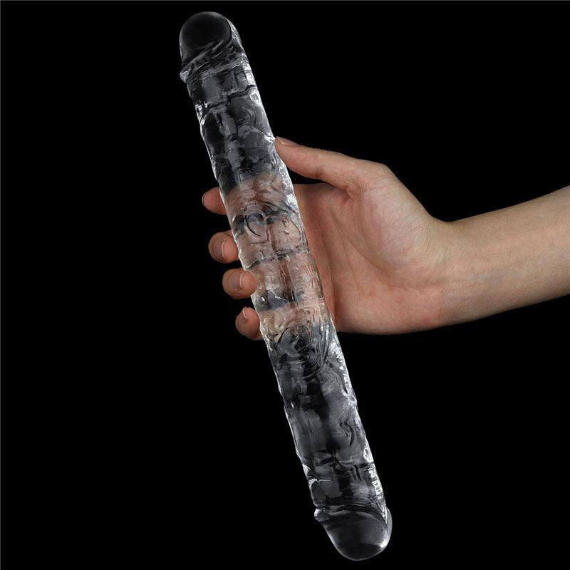 Flawless Clear Double Dildo 12'' - Clear 30 cm Double Dong - LV310018