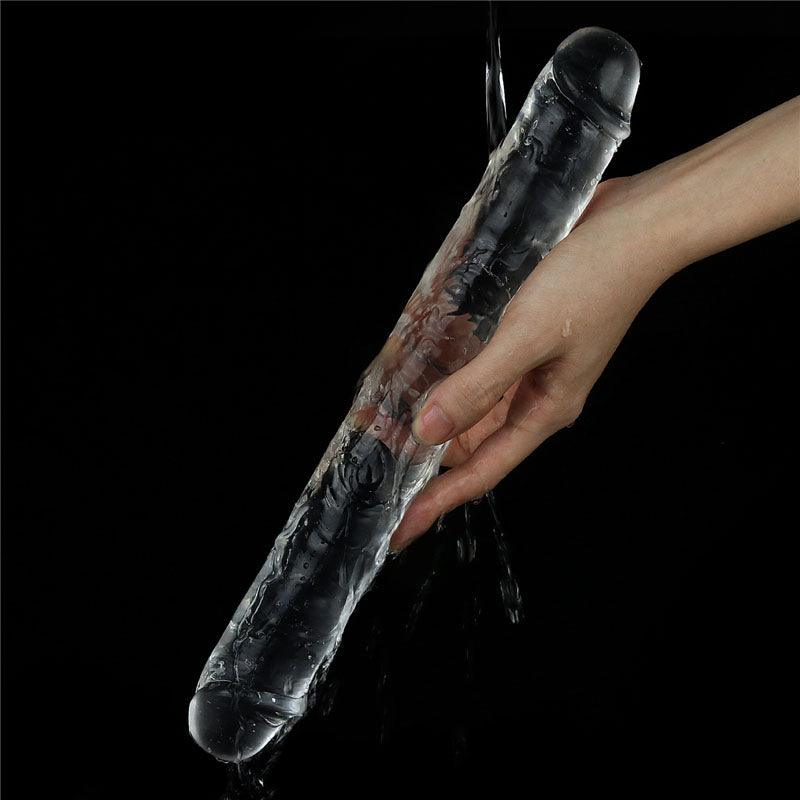 Flawless Clear Double Dildo 12'' - Clear 30 cm Double Dong - LV310018