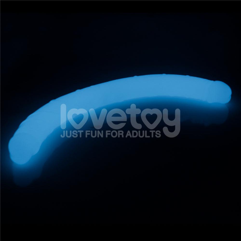 Lumino Play 18.5'' Double Dildo - Glow in the Dark Blue 47 cm Double Dong - LV313012