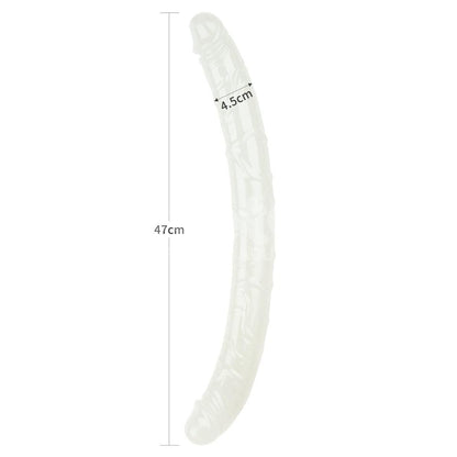 Lumino Play 18.5'' Double Dildo - Glow in the Dark Blue 47 cm Double Dong - LV313012