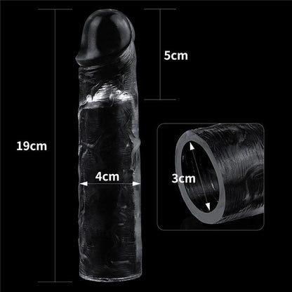 Flawless Clear Penis Sleeve 2'' - Clear 5 cm Penis Extender Sleeve - LV314014