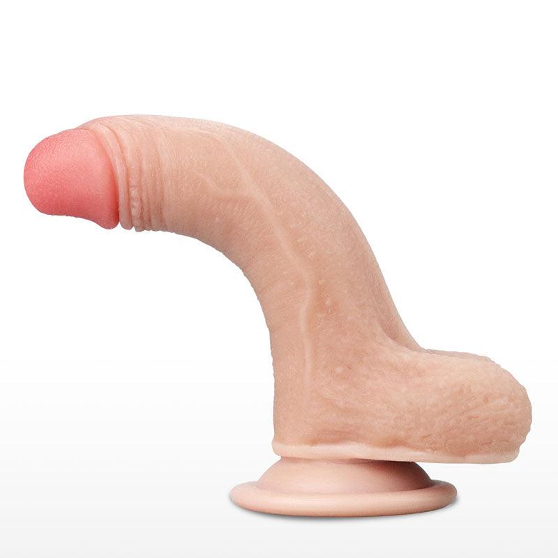 Sliding Skin Dual Layer Dong - Flesh 17.8 cm (7'') Dong with Flexible Skin - LV317001