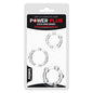 Power Plus Triple Beaded Ring Set - Clear Cock Rings - Set of 3 - LV343002