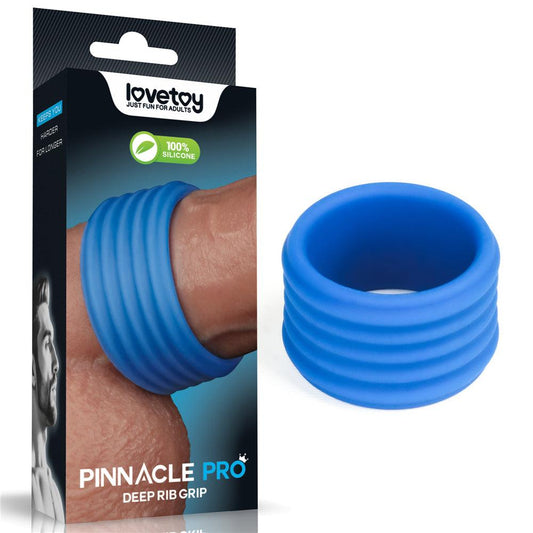 Pinnacle Pro Deep Rib Grip - Blue Cock Ring - LV443011