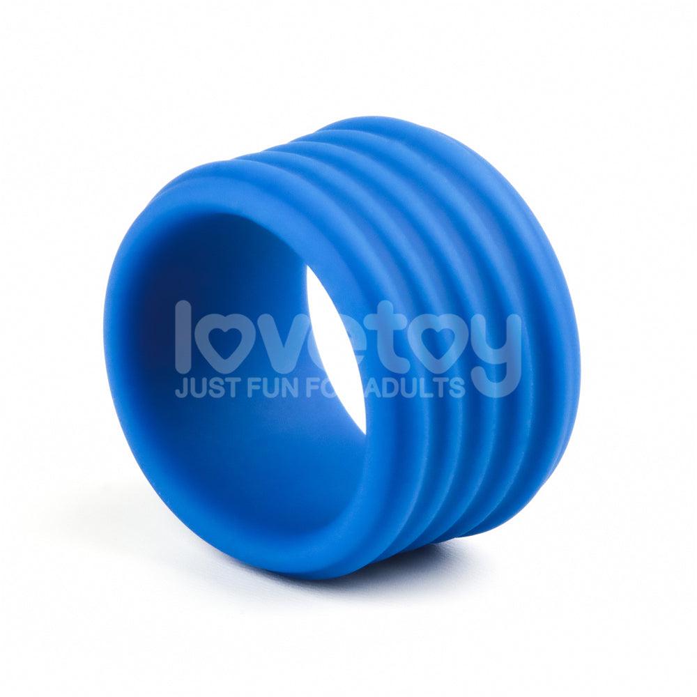 Pinnacle Pro Deep Rib Grip - Blue Cock Ring - LV443011