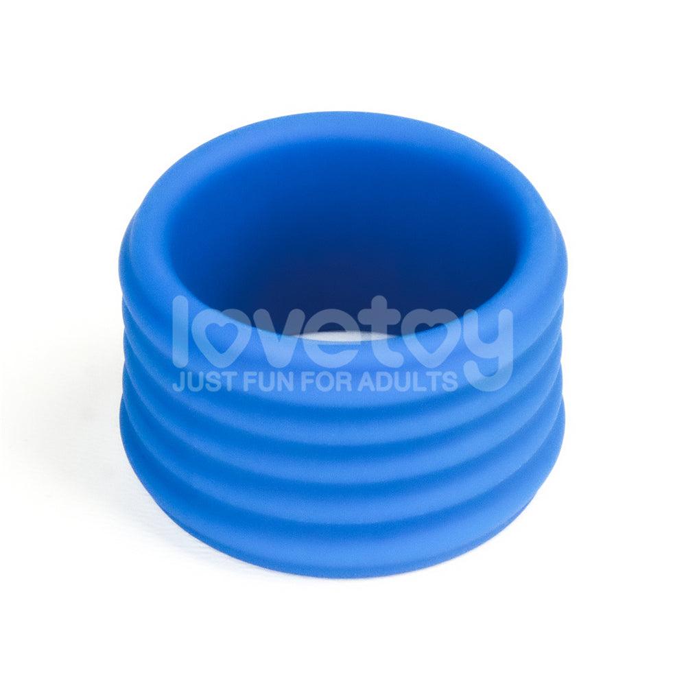 Pinnacle Pro Deep Rib Grip - Blue Cock Ring - LV443011