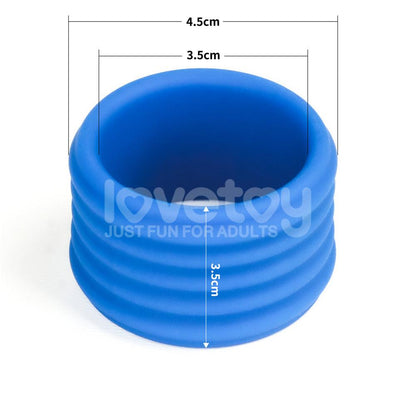 Pinnacle Pro Deep Rib Grip - Blue Cock Ring - LV443011