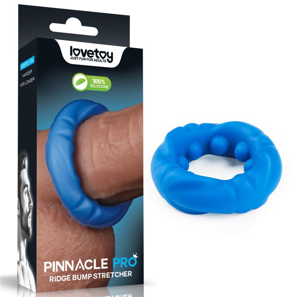 Pinnacle Pro Ridge Bump Stretcher - Blue Cock Ring - LV443012