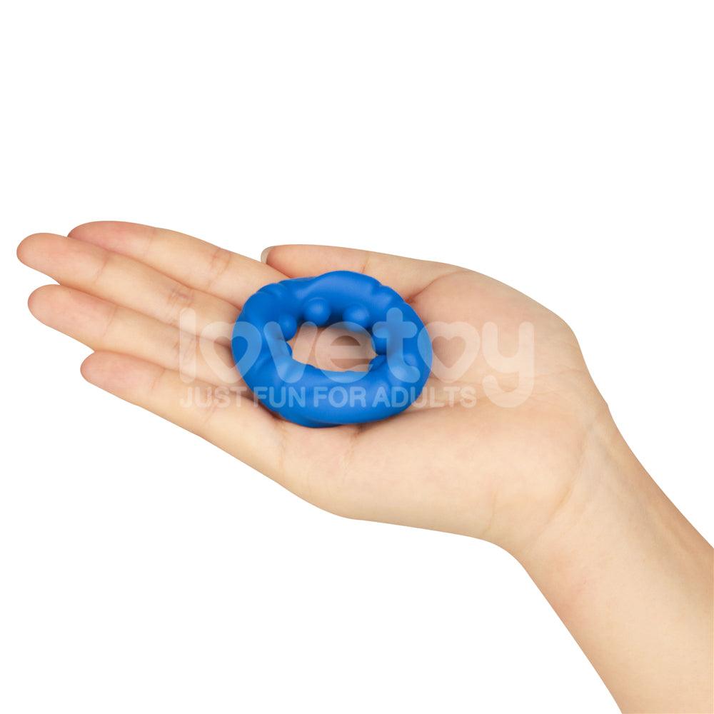 Pinnacle Pro Ridge Bump Stretcher - Blue Cock Ring - LV443012