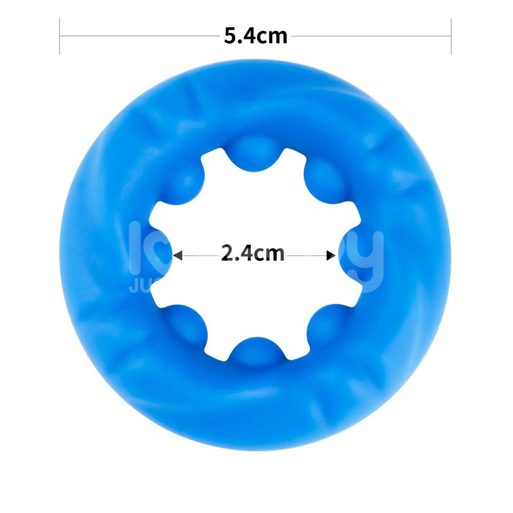 Pinnacle Pro Ridge Bump Stretcher - Blue Cock Ring - LV443012