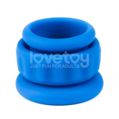 Pinnacle Pro Twin Flex - Blue Cock & Balls Rings - LV443014