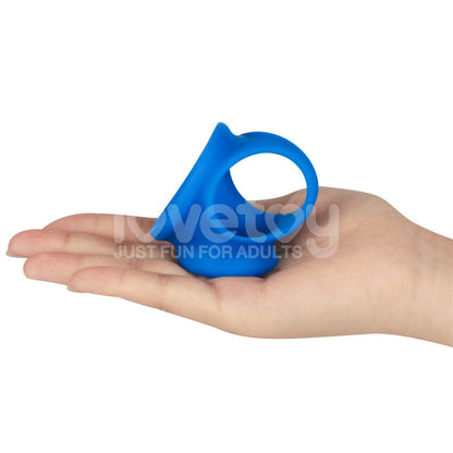 Pinnacle Pro Trio Grip Enhancer - Blue Cock & Balls Ring - LV443015