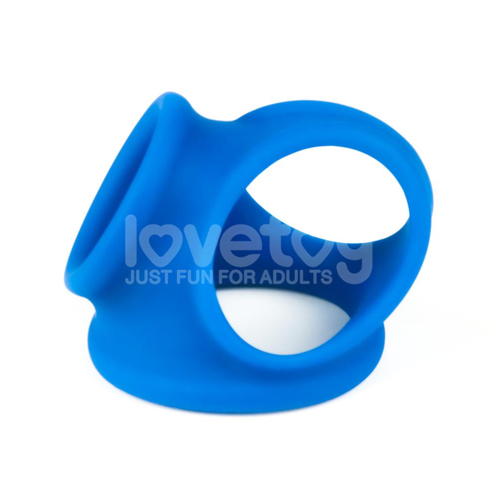 Pinnacle Pro Trio Grip Enhancer - Blue Cock & Balls Ring - LV443015