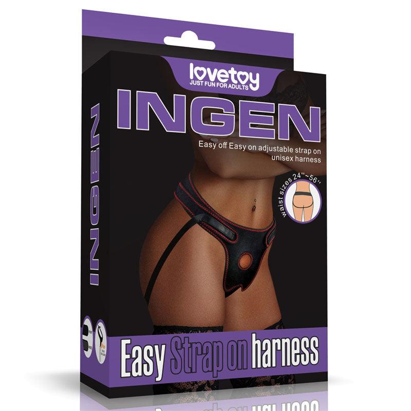 Ingen Easy Strap-On Harness - Black Adjustable Strap-On Harness (No Probe Included) - LV715004